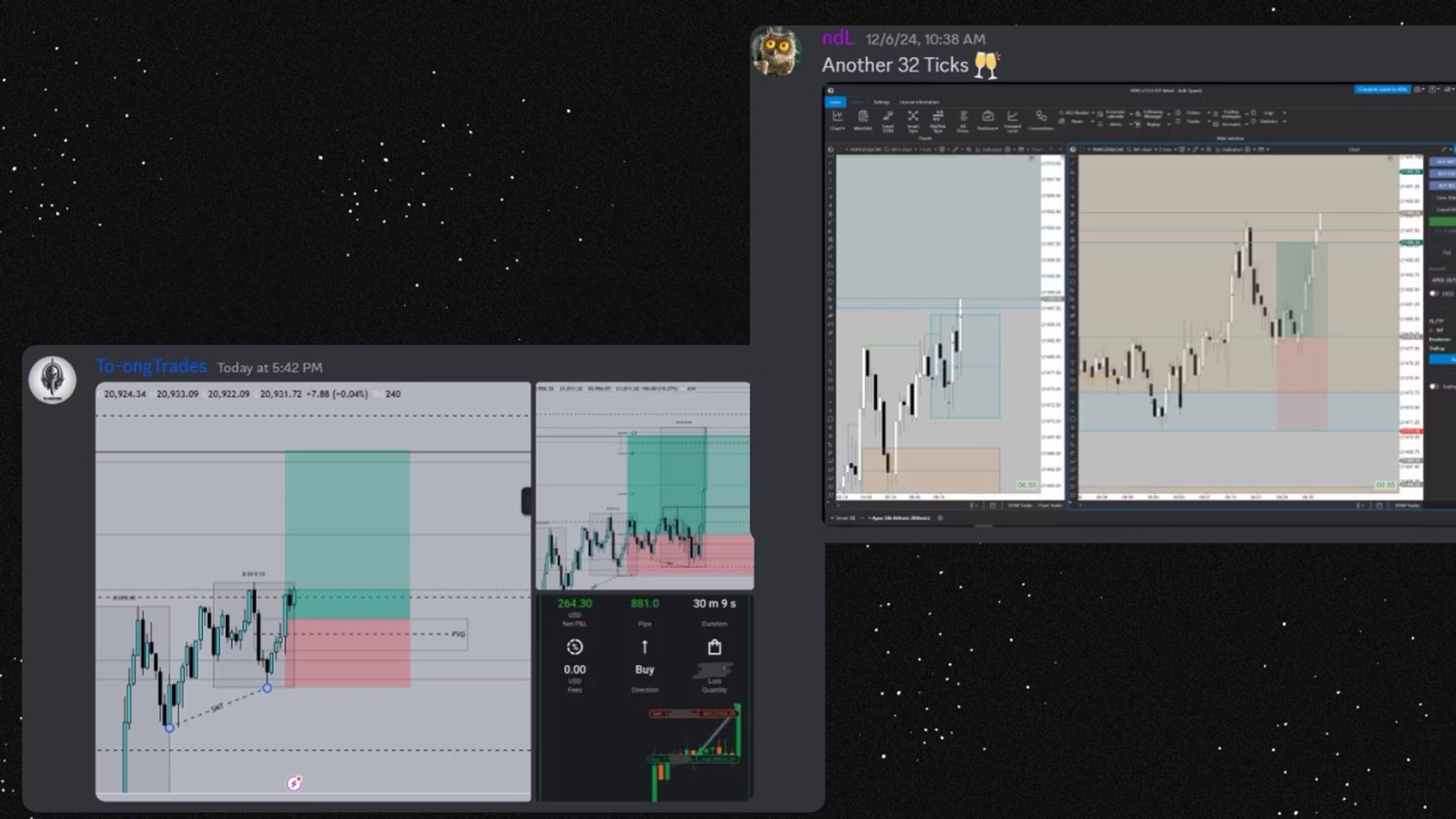 Members posting winning trades